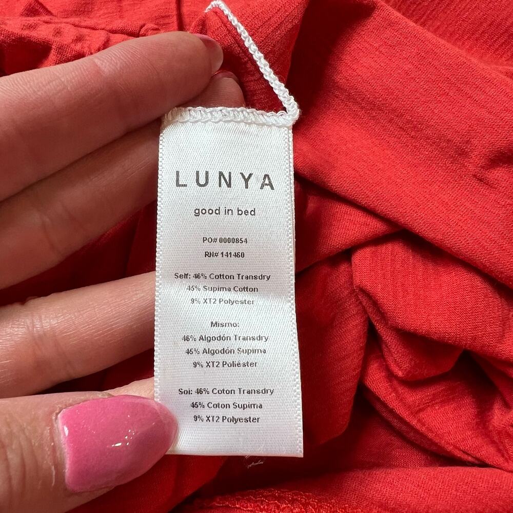 Lunya Cool Short Red Cotton Blend Lounge Sleep Shorts XL New In Packaging - Picture 8 of 12